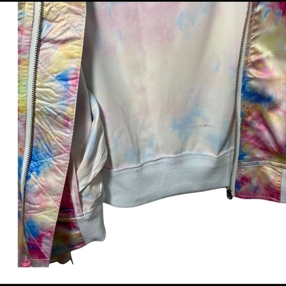 𝅺ZARA Bomber Jacket Tie-Dye All Over Print  Long Sleeve, Pockets, Zipper - Picture 11 of 16